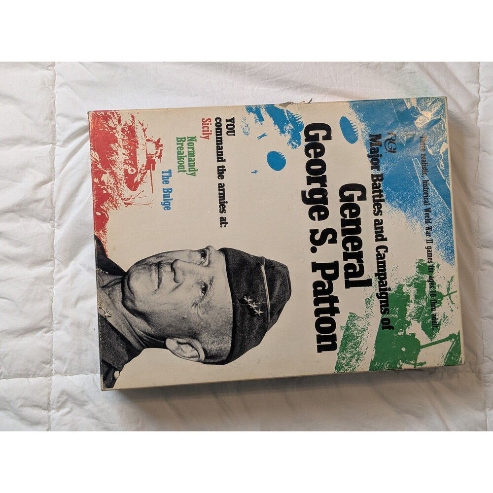 Major Battles & Campaigns of General George S. Patton Board Game - 1973 - VGC